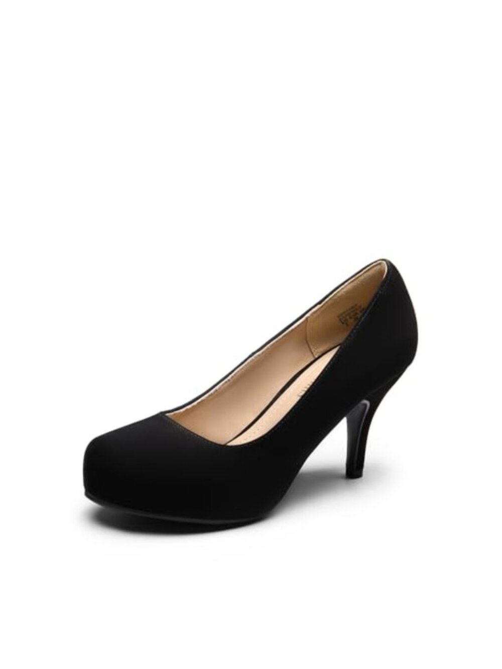 Women's Low Platform Stiletto Heels Almond Toe Closed Toe Pumps